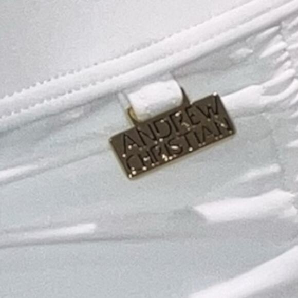 Andrew Christian Adjustable Swim Trunks White Medium - Picture 4 of 6